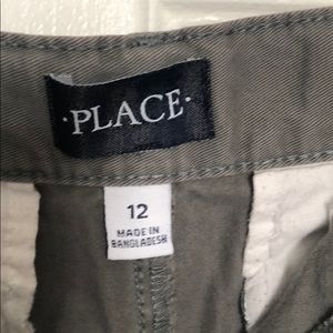 Children place shorts
